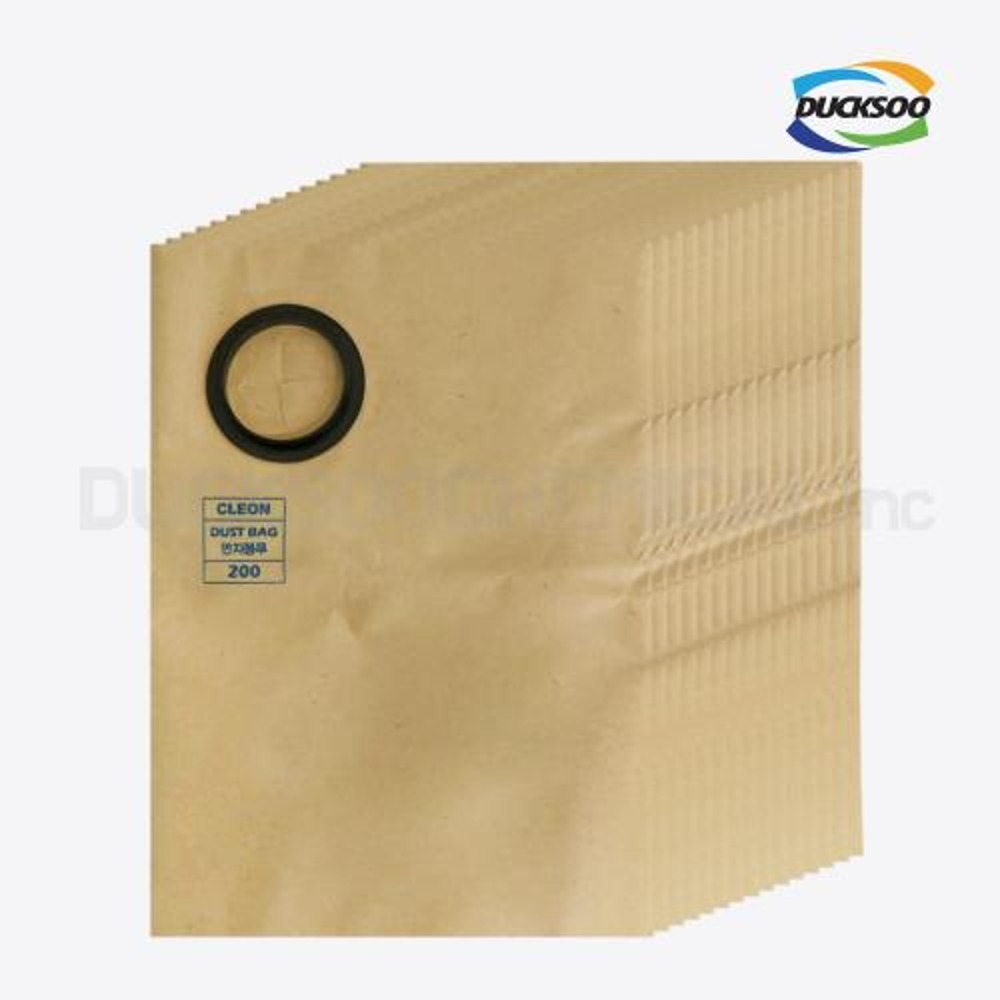 D_클레온 종이 먼지봉투 200 10장 한 팩 산업청소기 부속